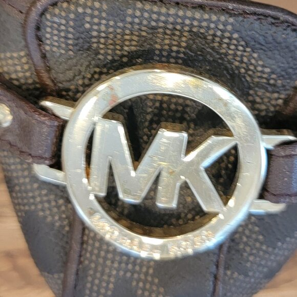 MK Michael Kors Fulton Moccasin Brown Monogram Flat Slip On Shoes - Picture 3 of 16